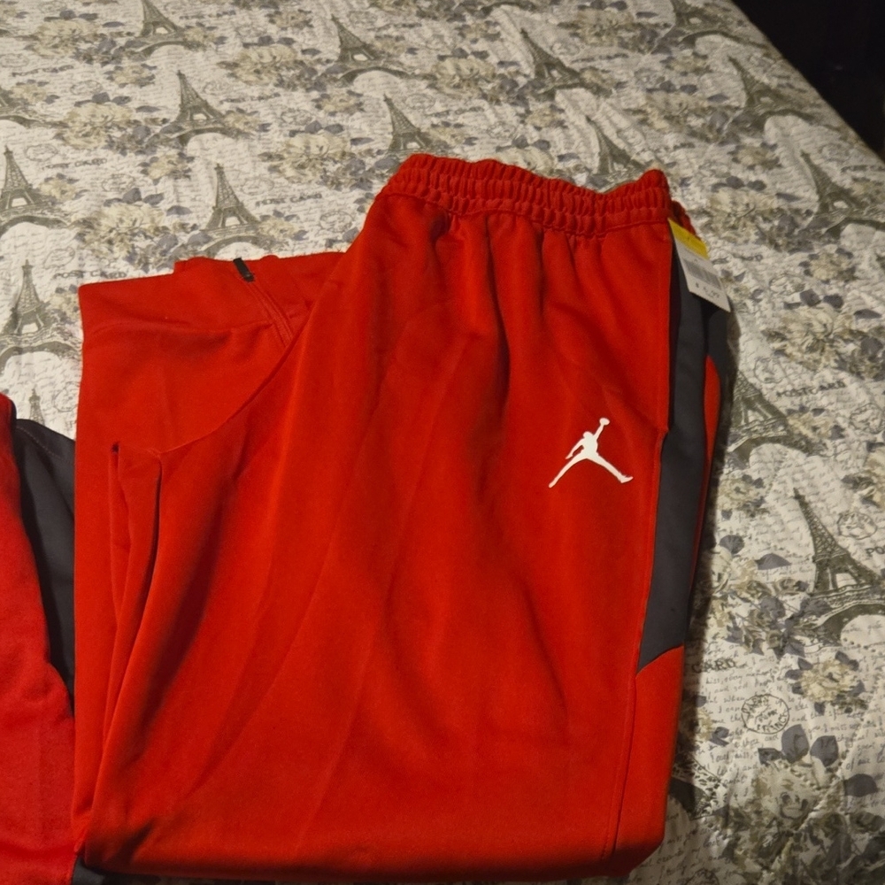 Red Joggers with Logo